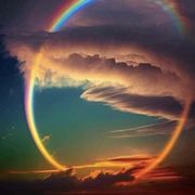 Full Rainbow at 30,000 feet. Awesome!