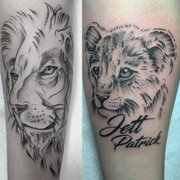 Lion tattoo, Cub tattoo