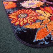 a rolled up rug on the floor