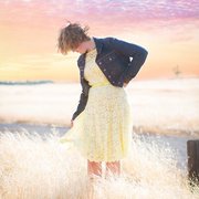 Sunset.  High school senior.  Upper Bidwell.