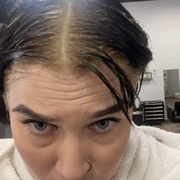 This is the platinum blonde dye instead of the black dye that should've went in my hair.