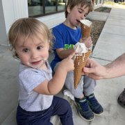 Happy kids and vegan vanilla