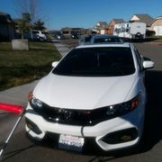 A new windshield replacement.2 Door Honda civic.This car will enter the Orland car show next month.