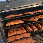 Doin' up some ribs at Secret Trail Brewery a couple of weekends ago