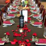 a table set for a formal dinner