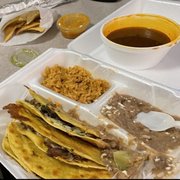 Three quesabirria tacos plate
