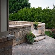 Masonry patio wall