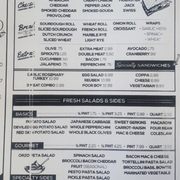 BYO menu