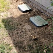 Irrigation boxes provide easy access for maintenance and adding onto the existing manifolds.