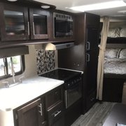 Inside of the 2018 Forest River Grey Wolf