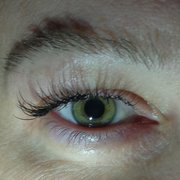 Eye lash extensions done by Natalie
