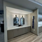 Our toothbrushing station.