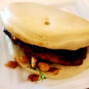 a close up of a sandwich on a plate