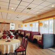 the inside of a restaurant