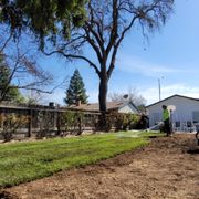 Sod install on a beautiful day.