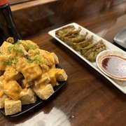 Tofu Q and Veggie Gyoza. Solid and plentiful appetizers.