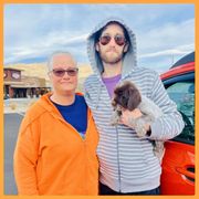 Me mom and puppy