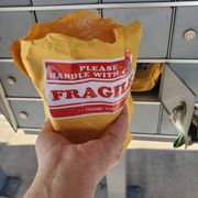 Oh don't mind the FRAGILE STICKER!!!