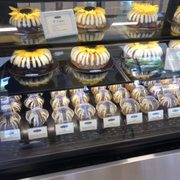 a display of bundt cakes
