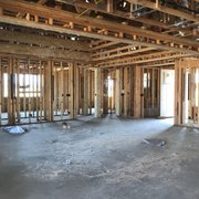 the interior of a home under construction