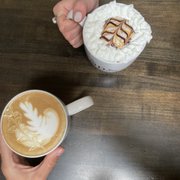 Here we have lavender honey latte, a caramel latte