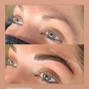 Hybrid brows Microblading plus shading