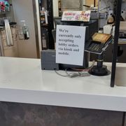 Can't order from the counter  Kiosk or online only