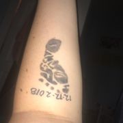 Baby foot print