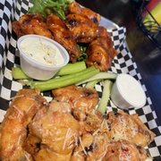 Chicken Wings (Cherry Bourbon & Garlic Parm)