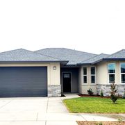 the front of this home