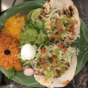 My friends meal. Fish tacos.