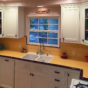 All new in this kitchen but kept the vintage 50's look - we even squeezed a dishwasher in