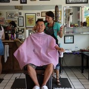 Here's Jessica working her magic on my friend!