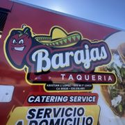 a sign for a catering service