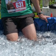 Finish line ice plunge