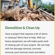 Demolition & Clean up