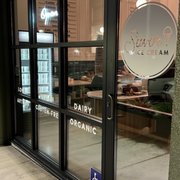 the entrance to the store