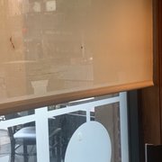 Flies everywhere landing on all of the customers and dirty floors, and windows, no air conditioning.