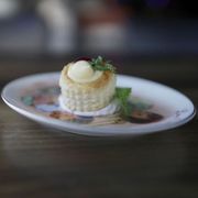 a plate of food on a table