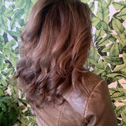 Balayage ,root retouch ,gloss ,and blow out.