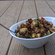 Fried Bussels sprouts with blackberry vinaigrette