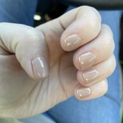 They filed my nails this short then told me it was my fault for having short nails. My cuticles were raw.